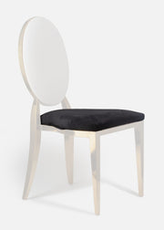 Funda elegante para asiento de terciopelo negro para silla Monaco — imagen de producto