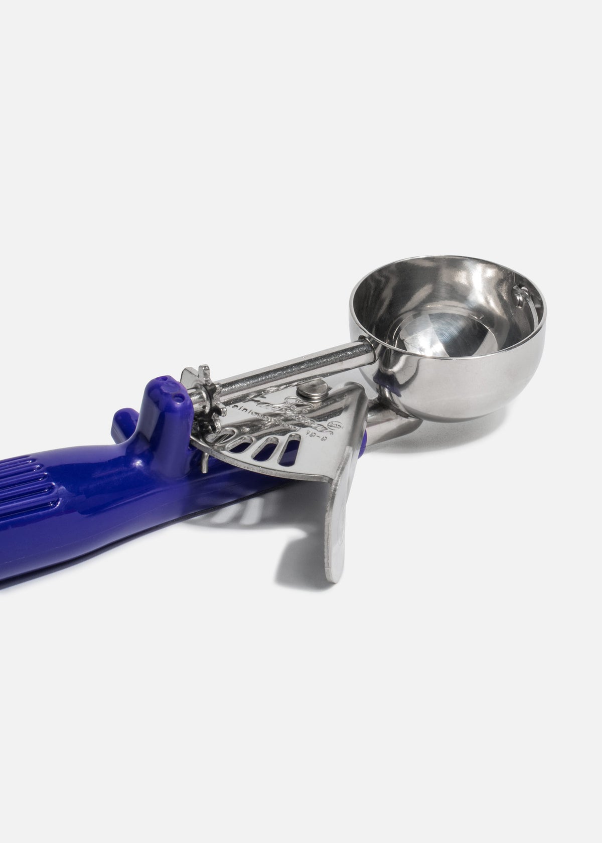 Funderelele (porcionador) morado de acero inoxidable fabricado en una pieza NSF 40 mm 3/4 oz — imagen de producto