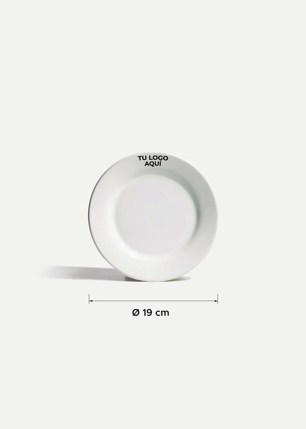 Platos de porcelana blanco Glacial + personalizado con logo doble — imagen de producto