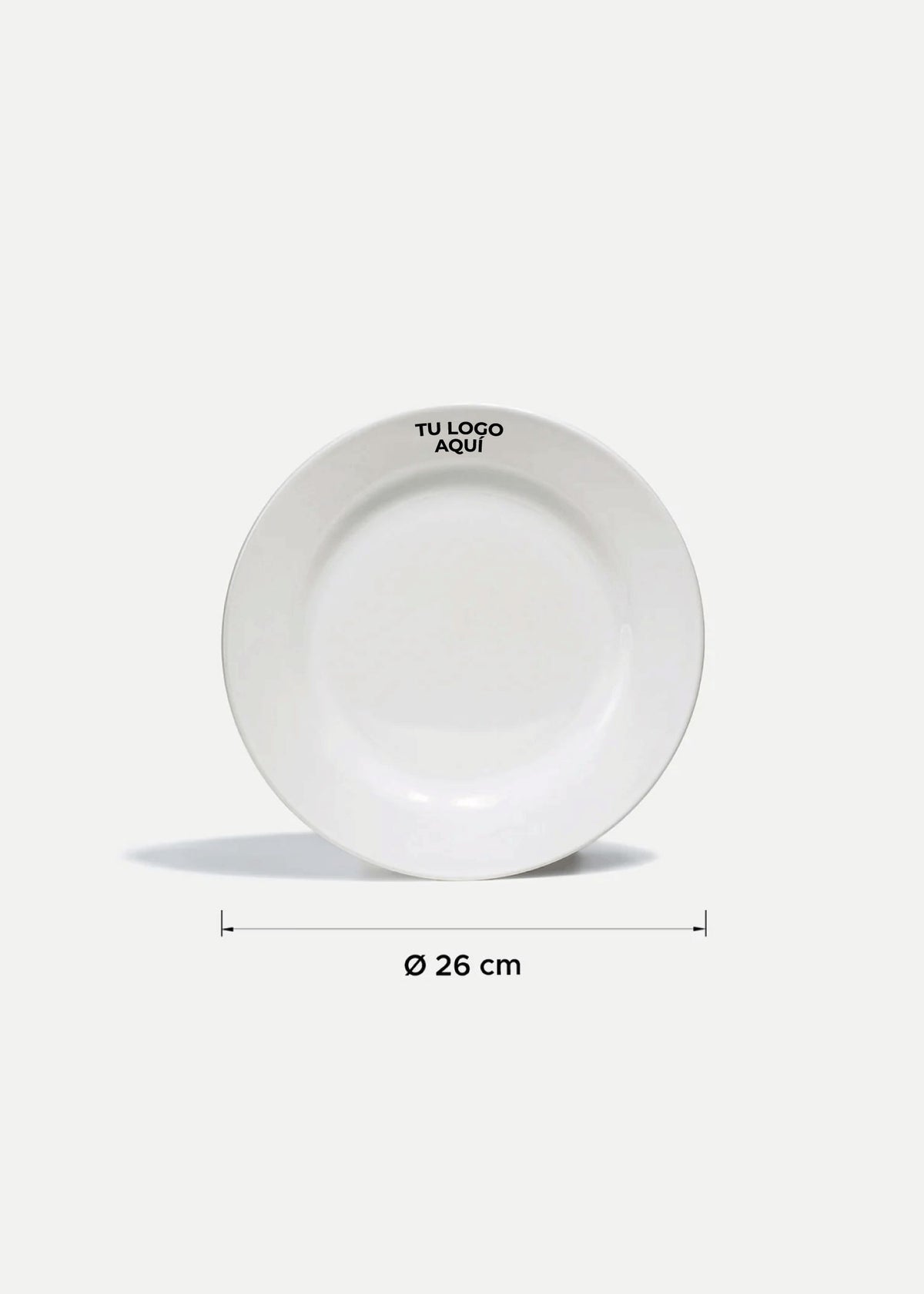 Platos de porcelana blanco Glacial + personalizado con logo doble — imagen de producto