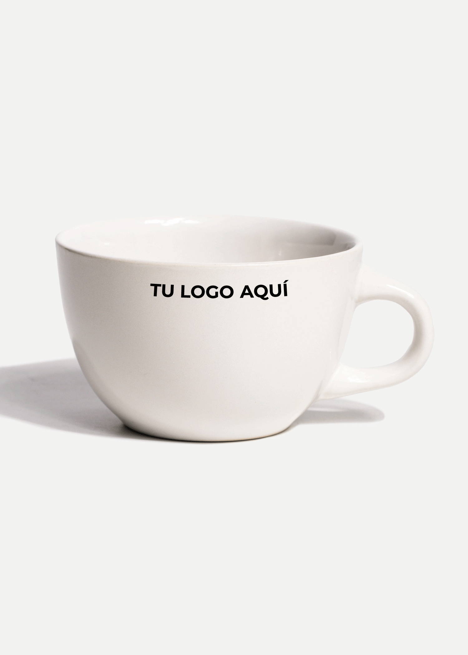 Platos de porcelana blanco Glacial + personalizado con logo doble — imagen de producto