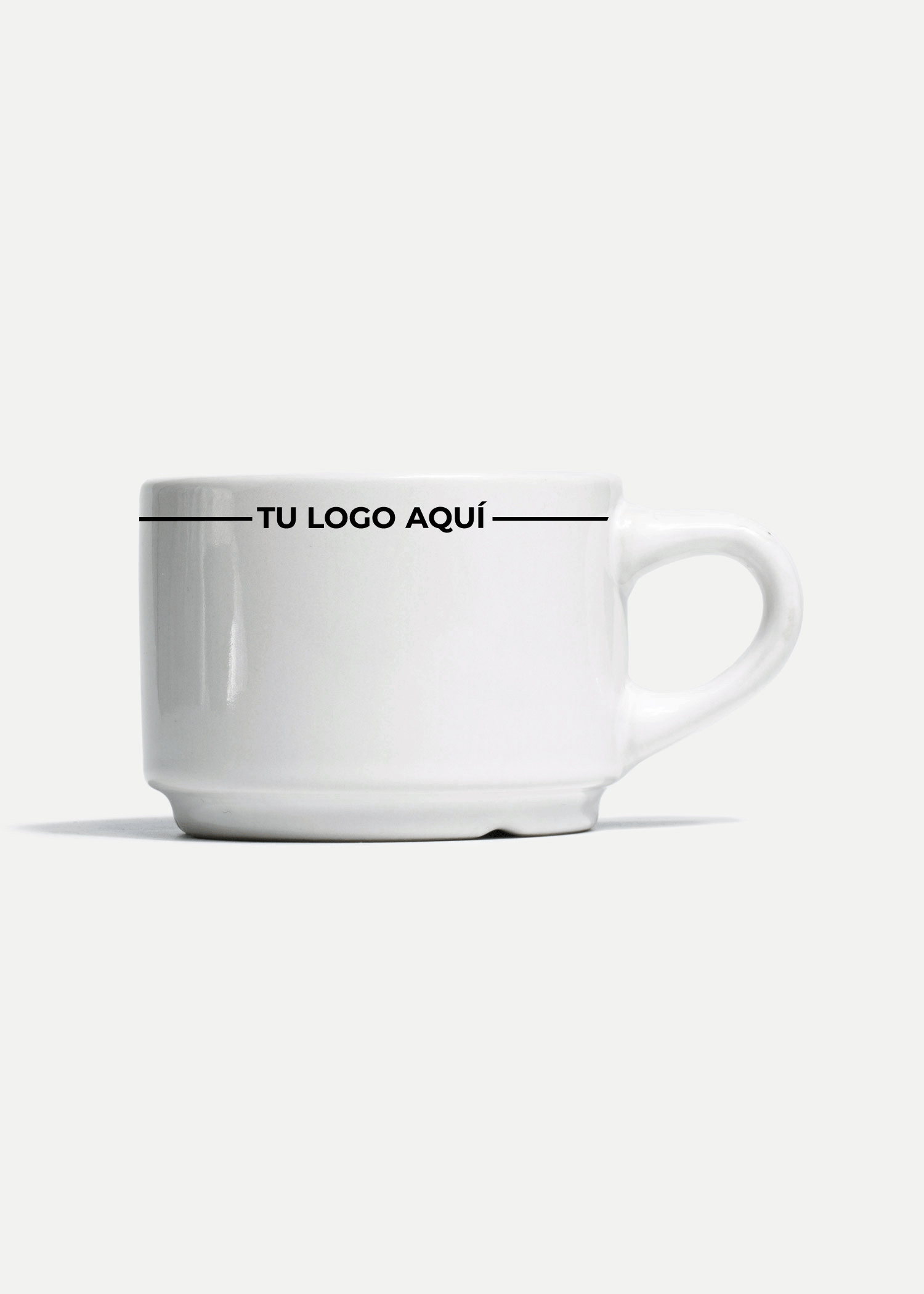 Platos de porcelana blanco Glacial + personalizado con logo doble — imagen de producto