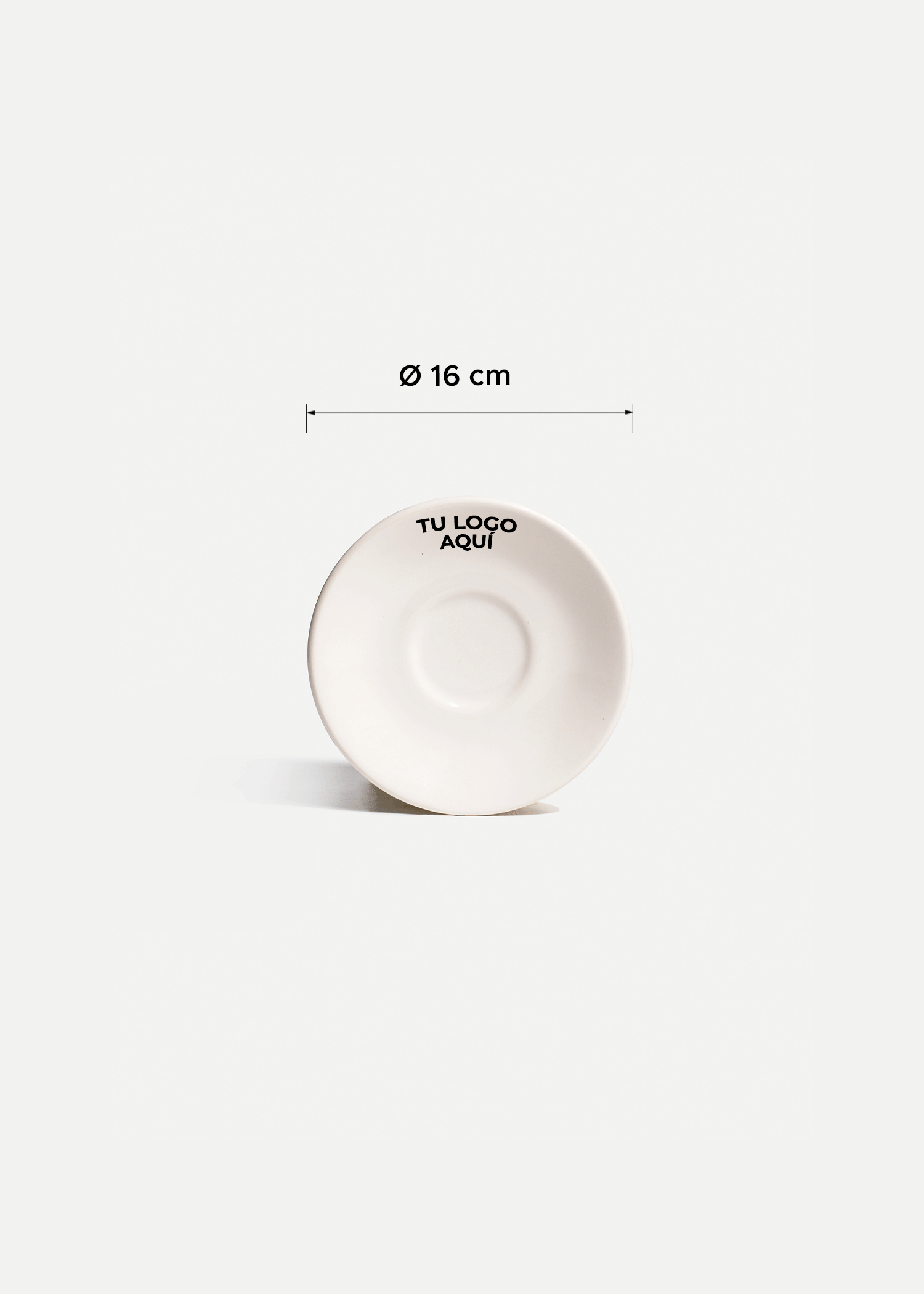 Platos de porcelana blanco Glacial + personalizado con logo doble — imagen de producto