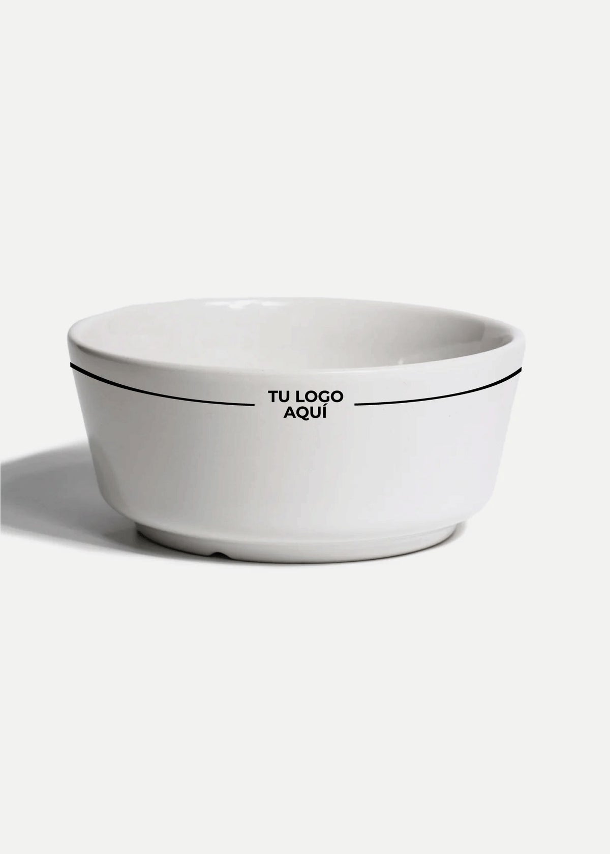 Platos de porcelana blanco Glacial + personalizado con logo doble — imagen de producto