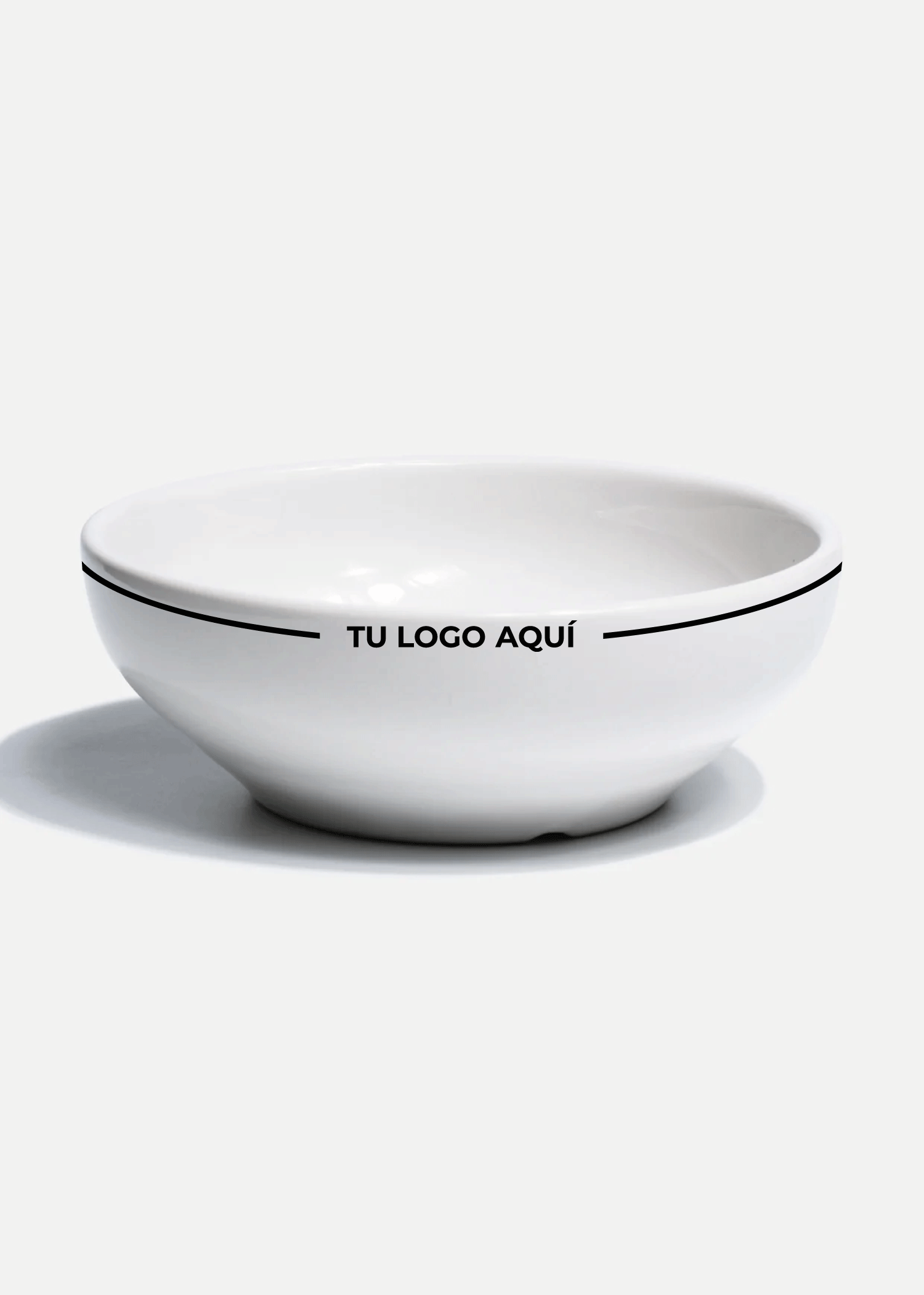 Platos de porcelana blanco Glacial + personalizado con logo doble — imagen de producto