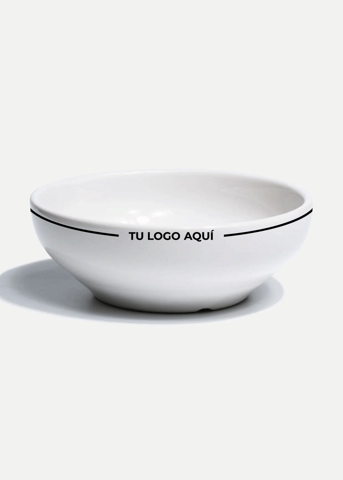 Platos de porcelana blanco Glacial + personalizado con logo doble — imagen de producto