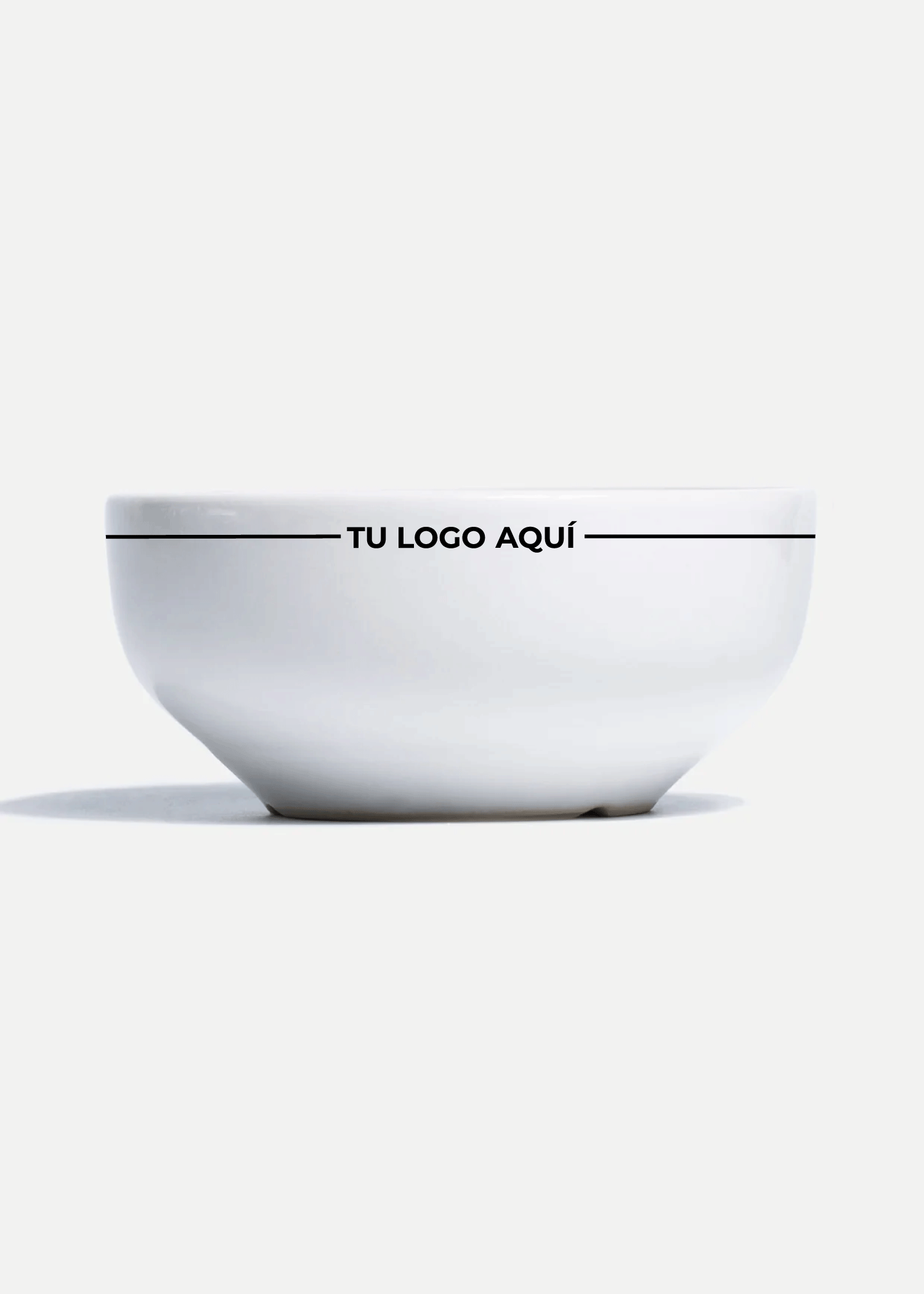 Platos de porcelana blanco Glacial + personalizado con logo doble — imagen de producto