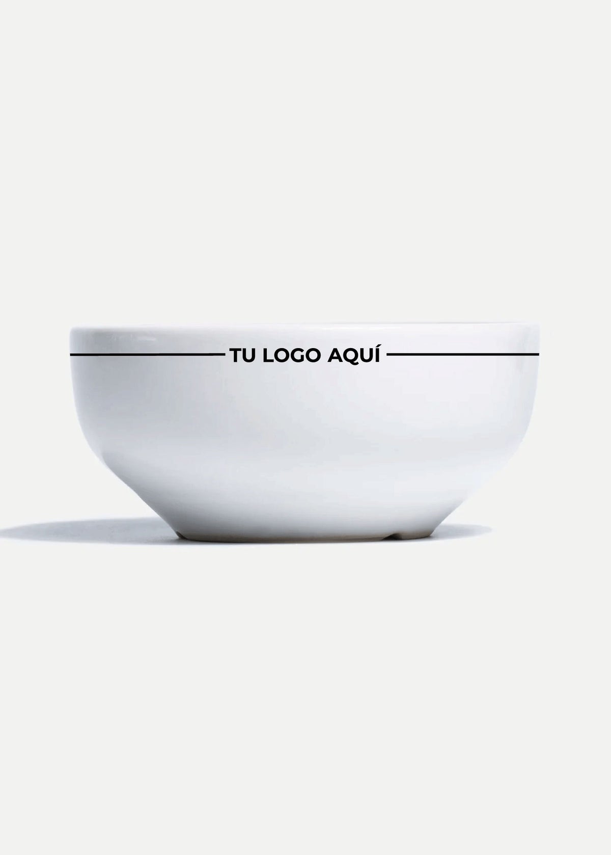Platos de porcelana blanco Glacial + personalizado con logo doble — imagen de producto