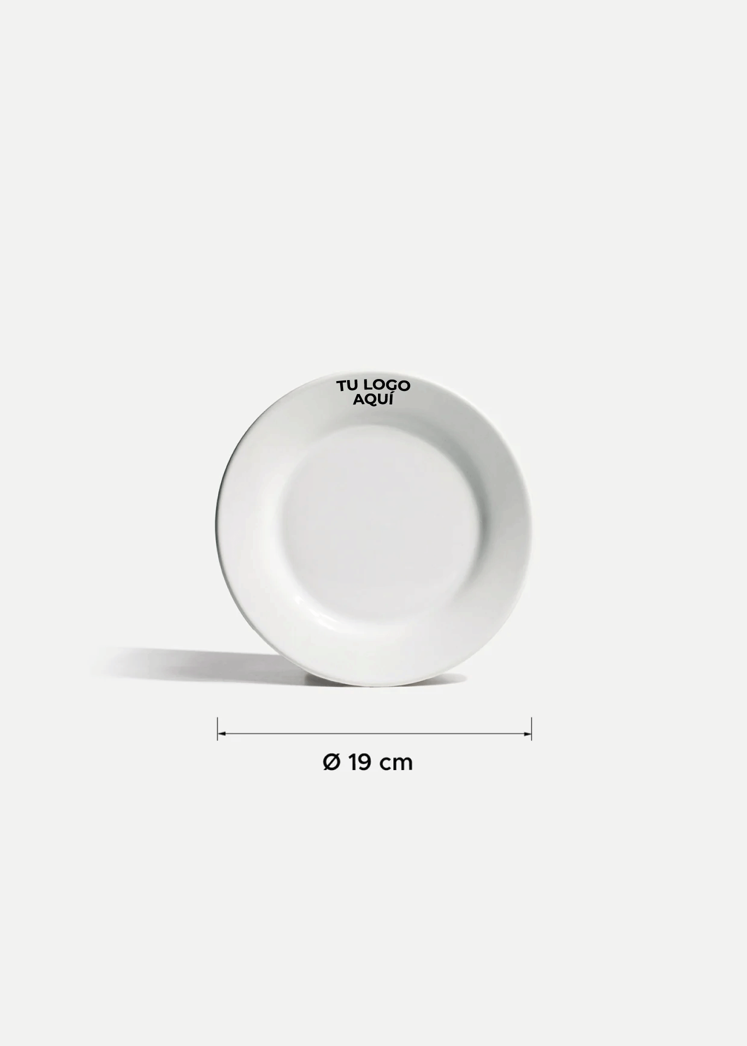 Platos de porcelana blanco Glacial + personalizado con logo doble — imagen de producto