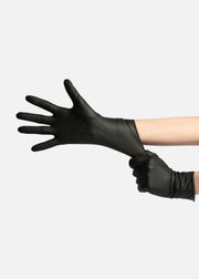 Guantes para cocina de nitrilo negro talla grande de alta resistencia texturizado en los dedos — imagen de producto