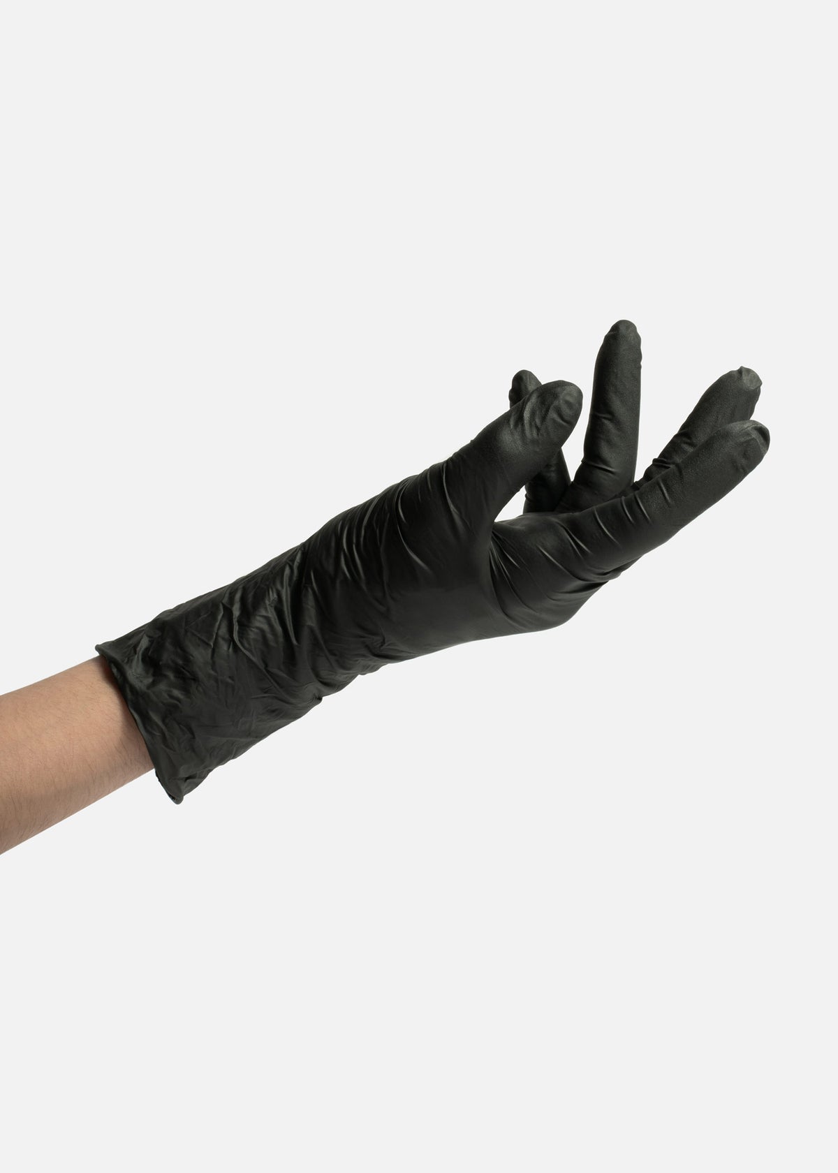 Guantes para cocina de nitrilo negro talla grande de alta resistencia texturizado en los dedos — imagen de producto