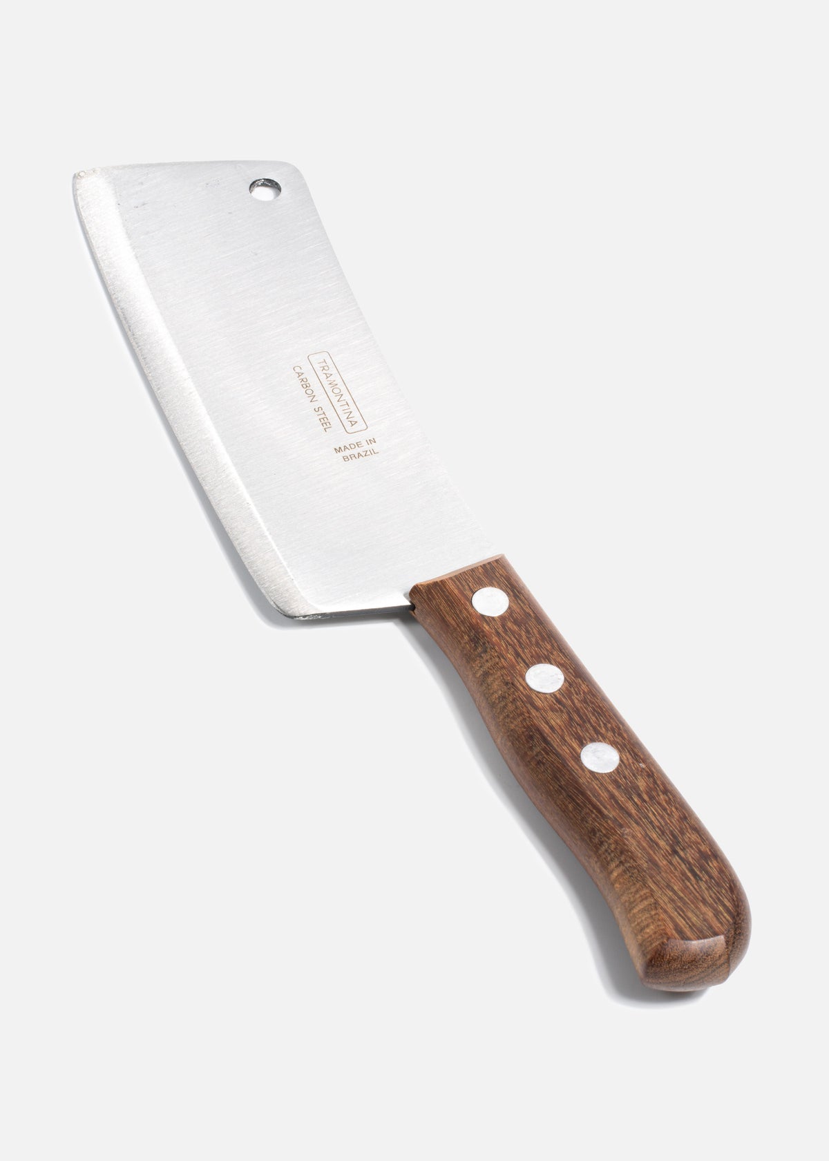 Hachuela mango de madera café y lámina de acero al carbón plata Iron 6". Premium — imagen de producto