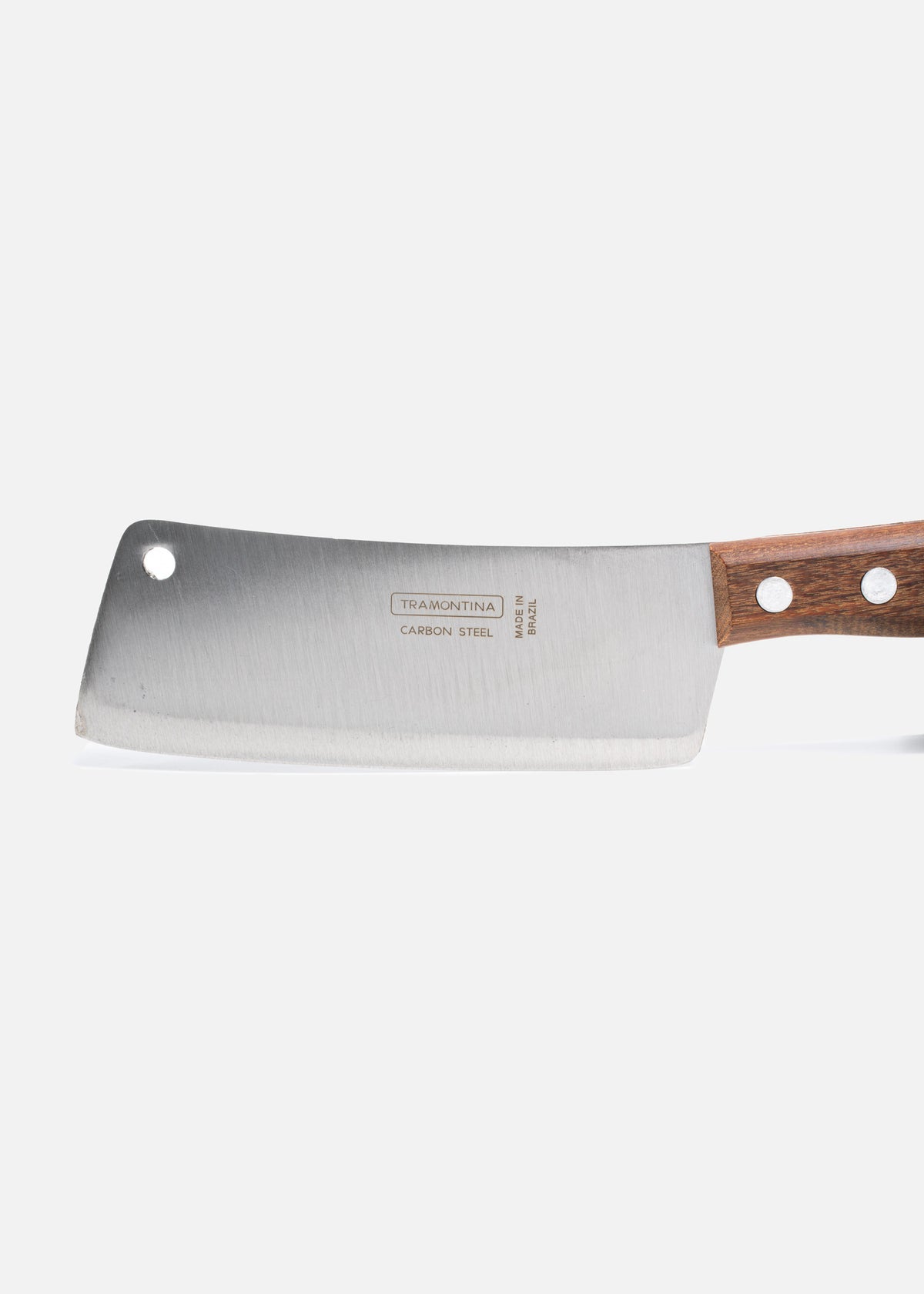 Hachuela mango de madera café y lámina de acero al carbón plata Iron 6". Premium — imagen de producto