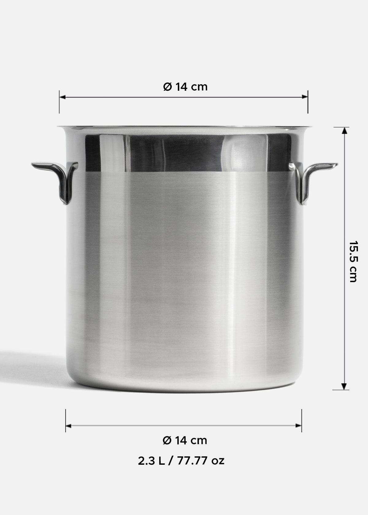 Hielera para mesa de acero inoxidable plata Kalt 2.3 L. Premium — imagen de producto