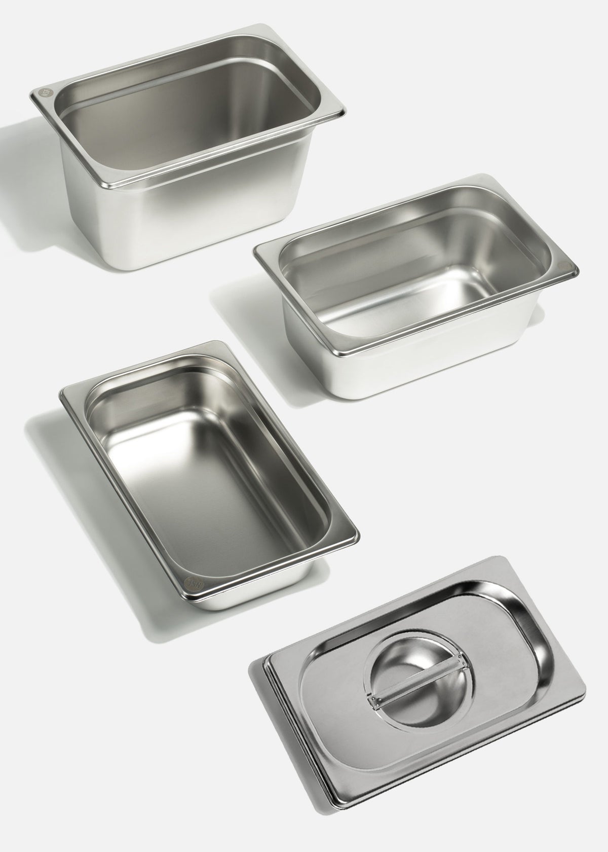 Inserto cuarto de acero inoxidable NSF profundidad 2.5", 4" y 6". Premium — imagen de producto