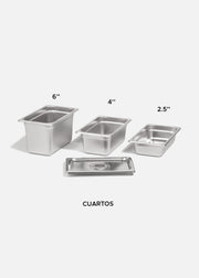 Inserto cuarto de acero inoxidable plata 2.5", 4" y 6" — imagen de producto
