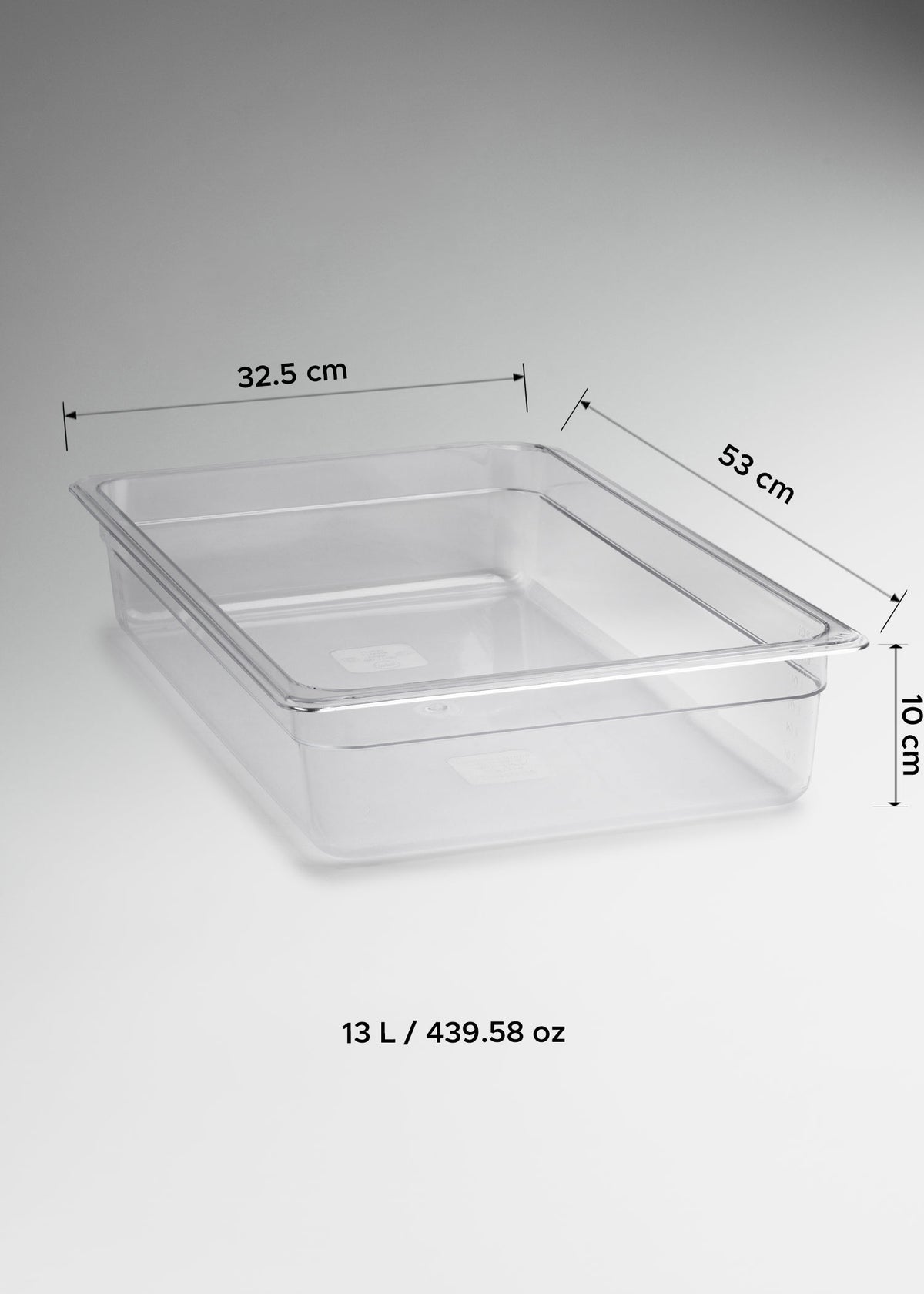Inserto entero de policarbonato trasparente NSF profundidad 2.3", 4", 6" y 8" — imagen de producto