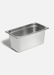 Inserto tercio de acero inoxidable NSF plata 6" — imagen de producto