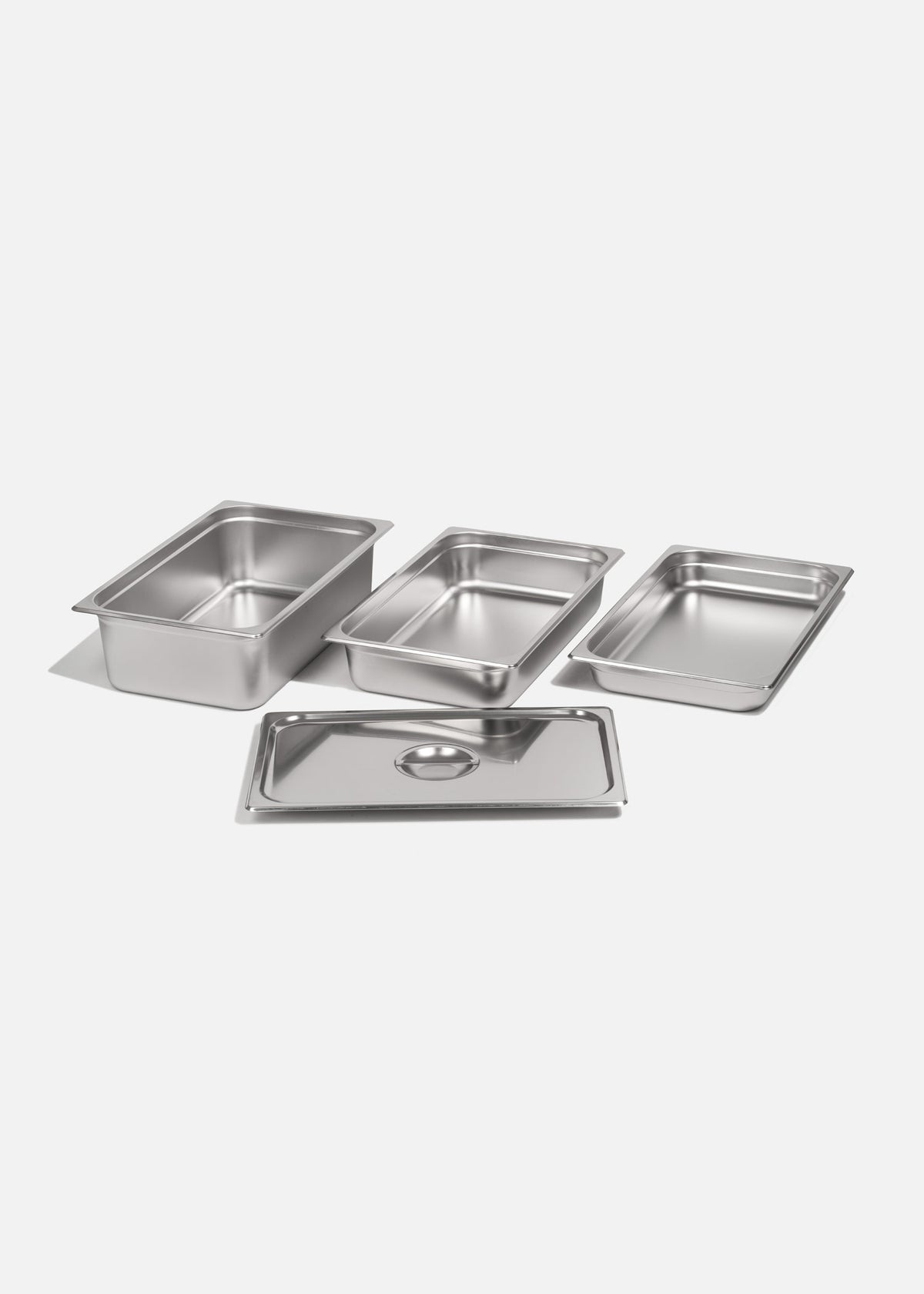 Insertos enteros de acero inoxidable plata 2.5", 4" y 6" — imagen de producto