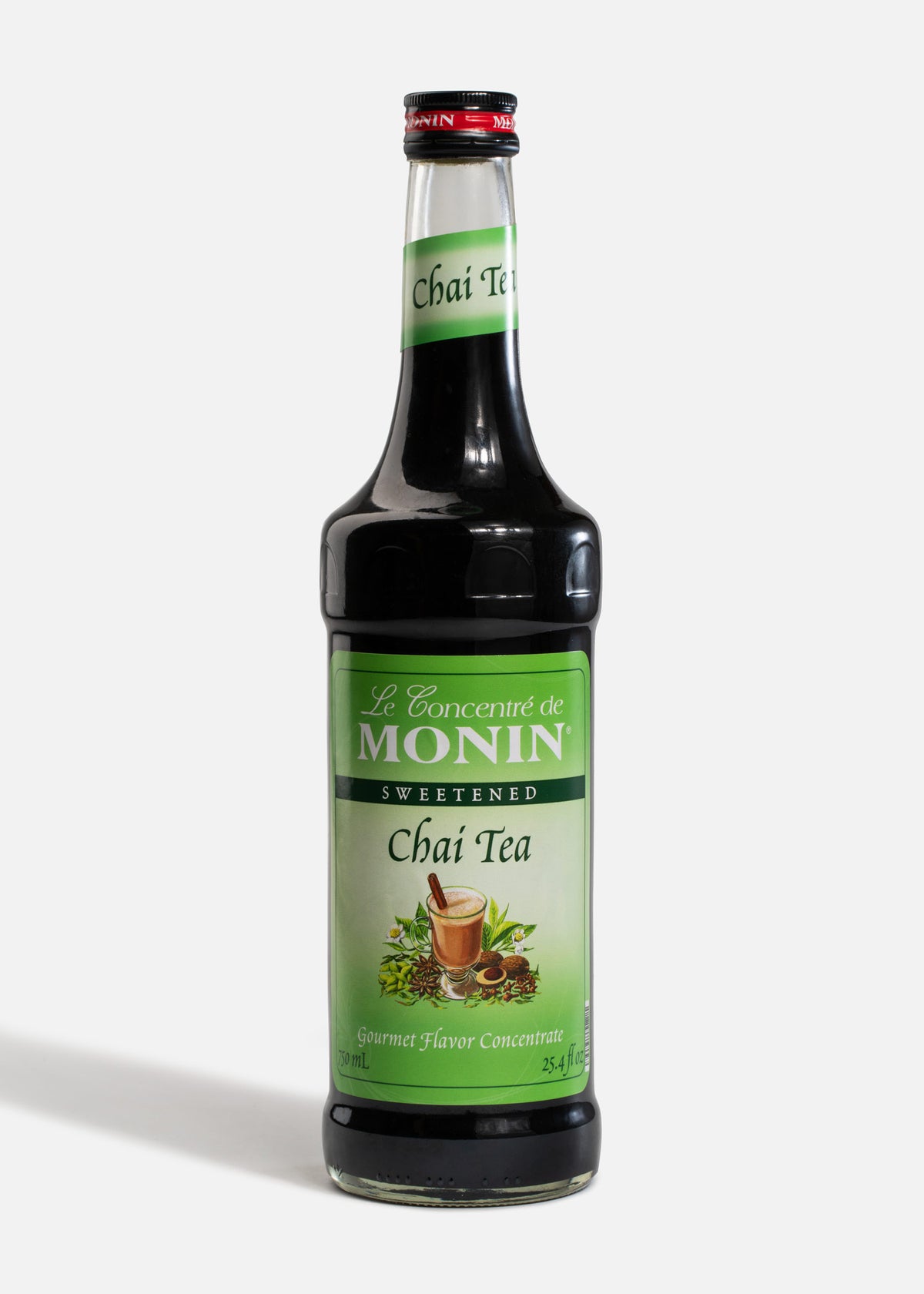 Jarabe Monin de té chai de 750 ml — fotografía de producto, vista 1