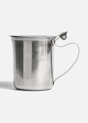 Jarra cremera tipo monaco con tapa de acero inoxidable plata para servicio de café en restaurantes 10 oz — imagen de producto