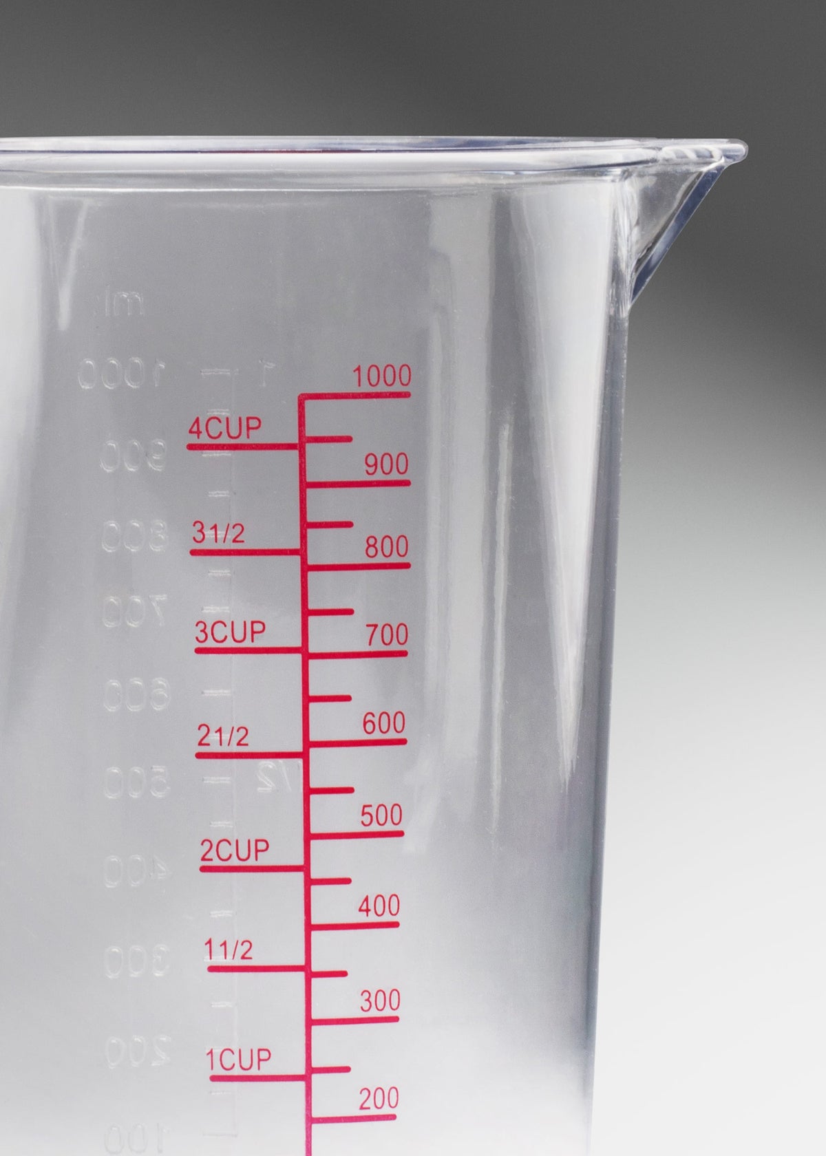 Jarra medidora de policarbonato transparente económica 1 L — imagen de producto