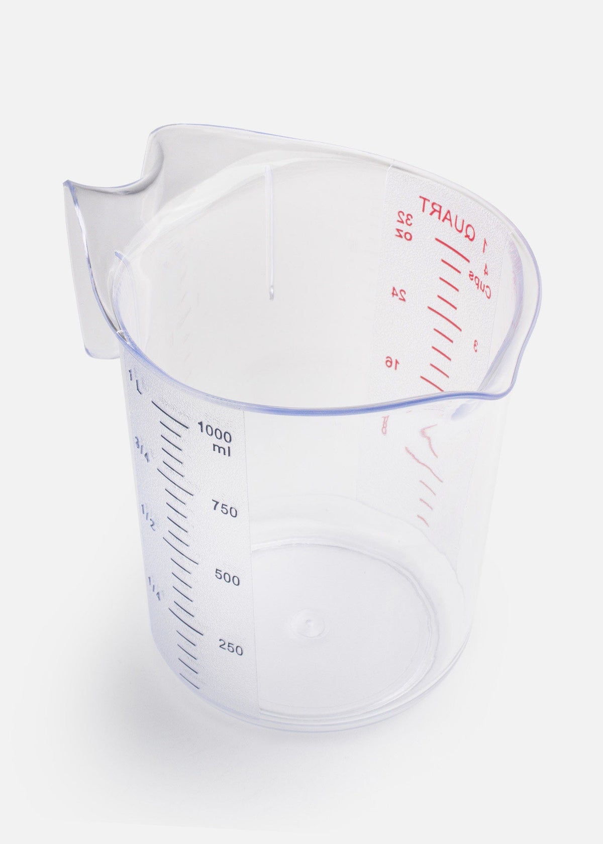 Jarra medidora de policarbonato transparente 250 ml, 1 L y 2 L — imagen de producto