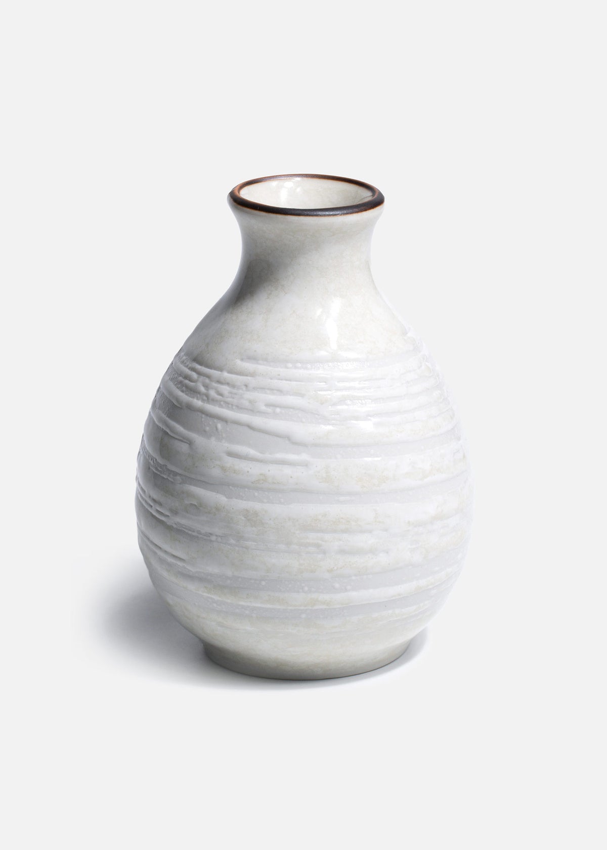 Jarra para sake beige con textura de porcelana Aoi 235 ml — imagen de producto, vista 1