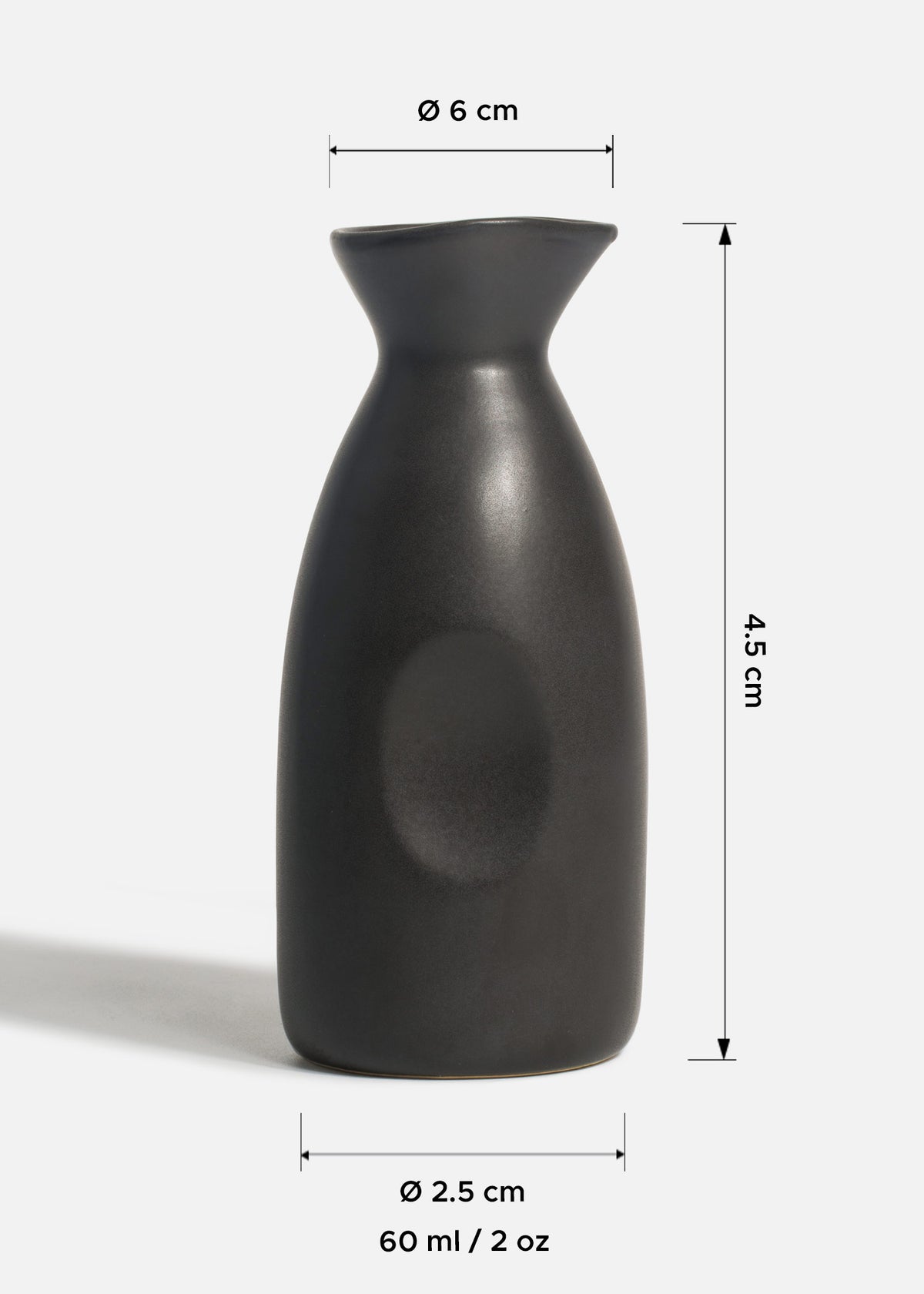 Jarra para sake de porcelana negro Hakone 270 ml — imagen de producto
