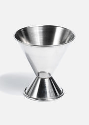 Jigger porcionador de bebidas de acero inoxidable plata Mixology 1/2x2 oz — imagen de producto