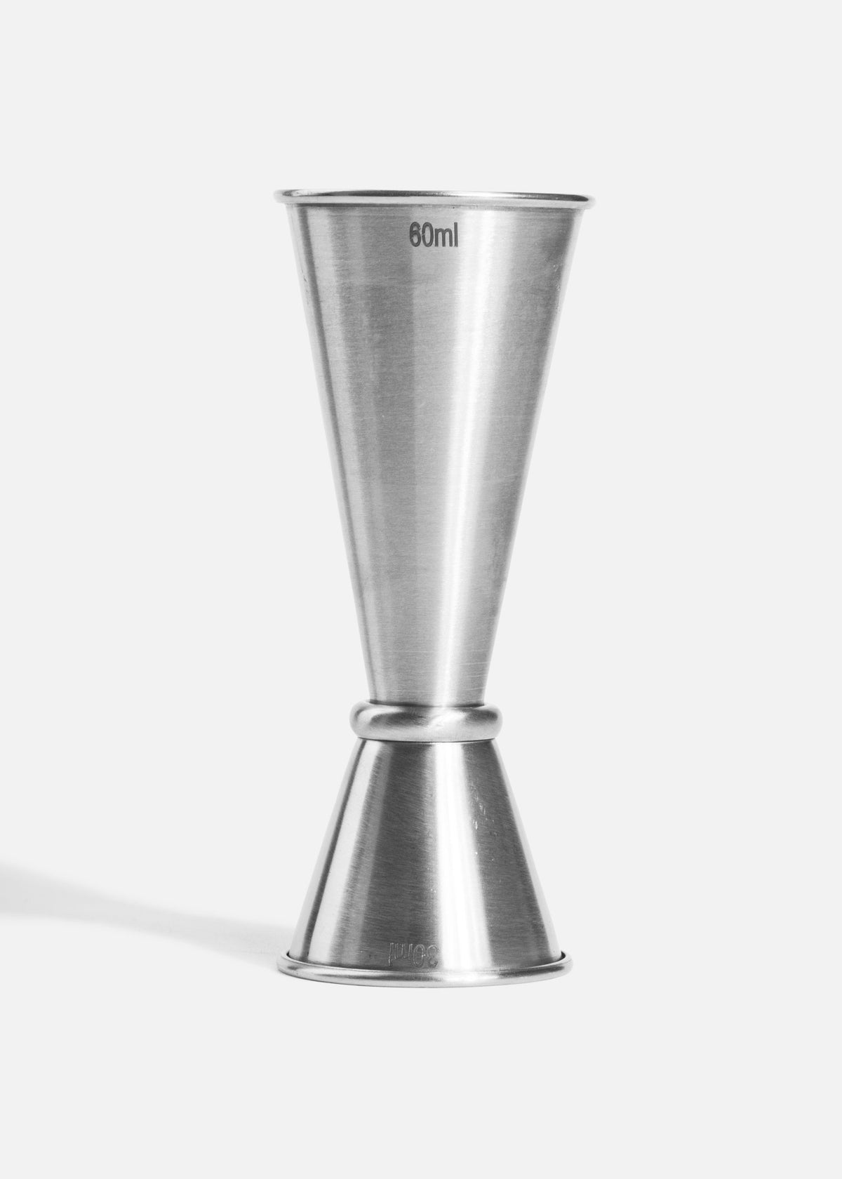 Jigger tipo japones de acero inoxidable satinado plata 30/60 ml
