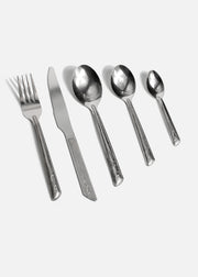 Cubiertos de acero inoxidable plata Alcatraz — imagen de producto