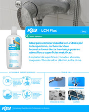 Desincrustante para vidrio y metal removedor de sarro, manchas de agua y oxidación LCM plus 340 gr — imagen de producto