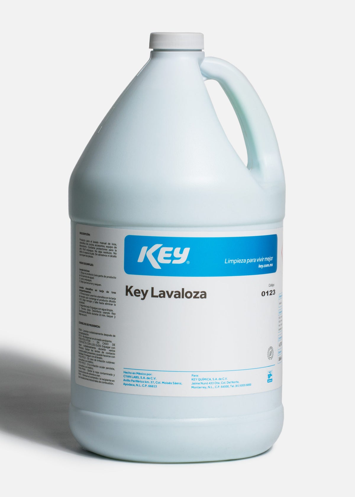 Detergente liquido lavaloza para lavado manual de utensilios y equipo de cocina Key 4 L — imagen de producto