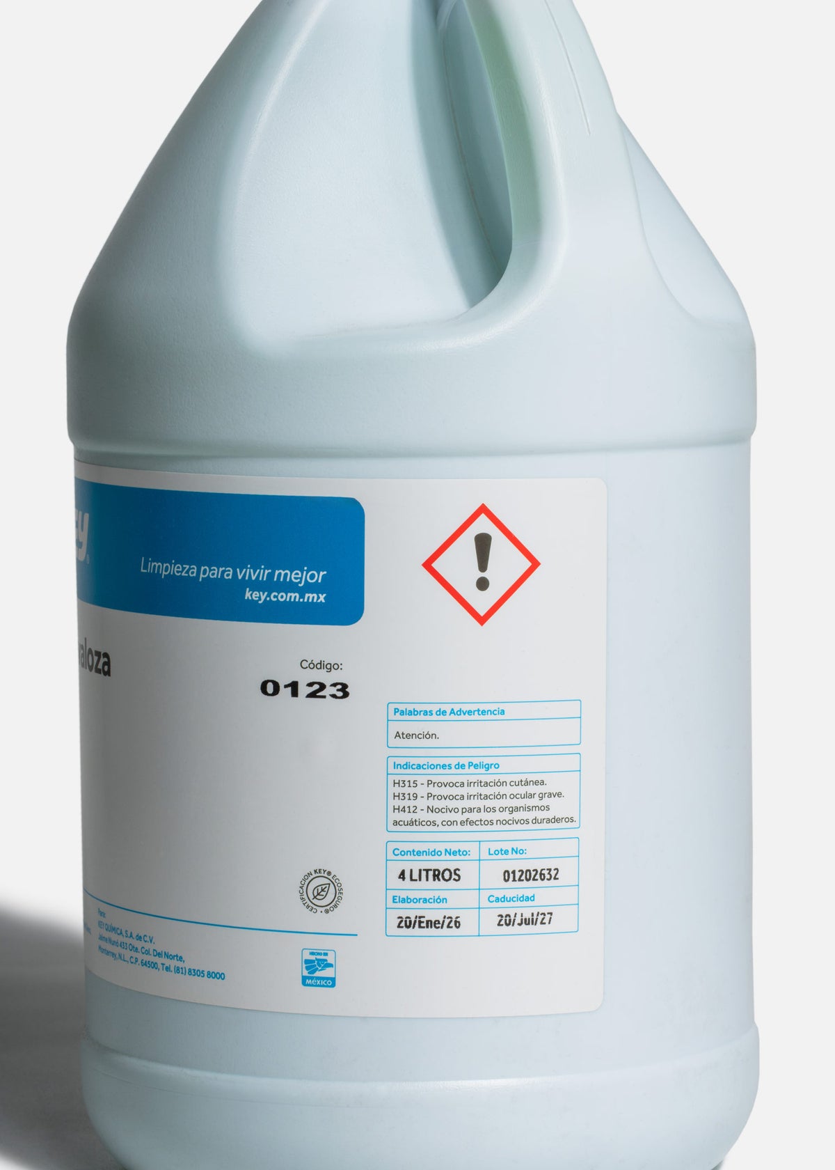Detergente liquido lavaloza para lavado manual de utensilios y equipo de cocina Key 4 L — imagen de producto
