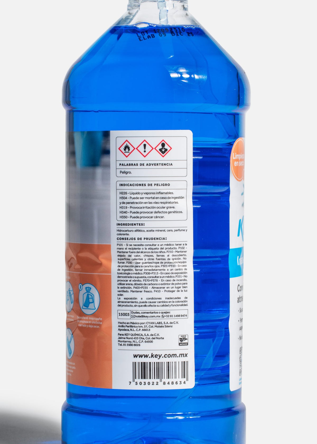 Liquido limpiador electrostático para pisos, imán atrapapolvo pet para mop y paño 1 L — imagen de producto