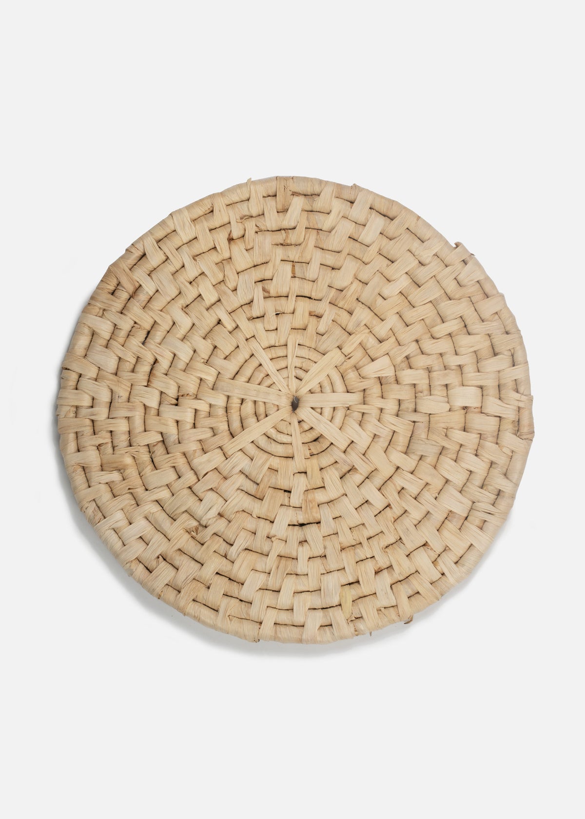 Mantel individual premium para mesa de fibra natural de maíz tejido estilo rustico boho Ø 38 cm — imagen de producto