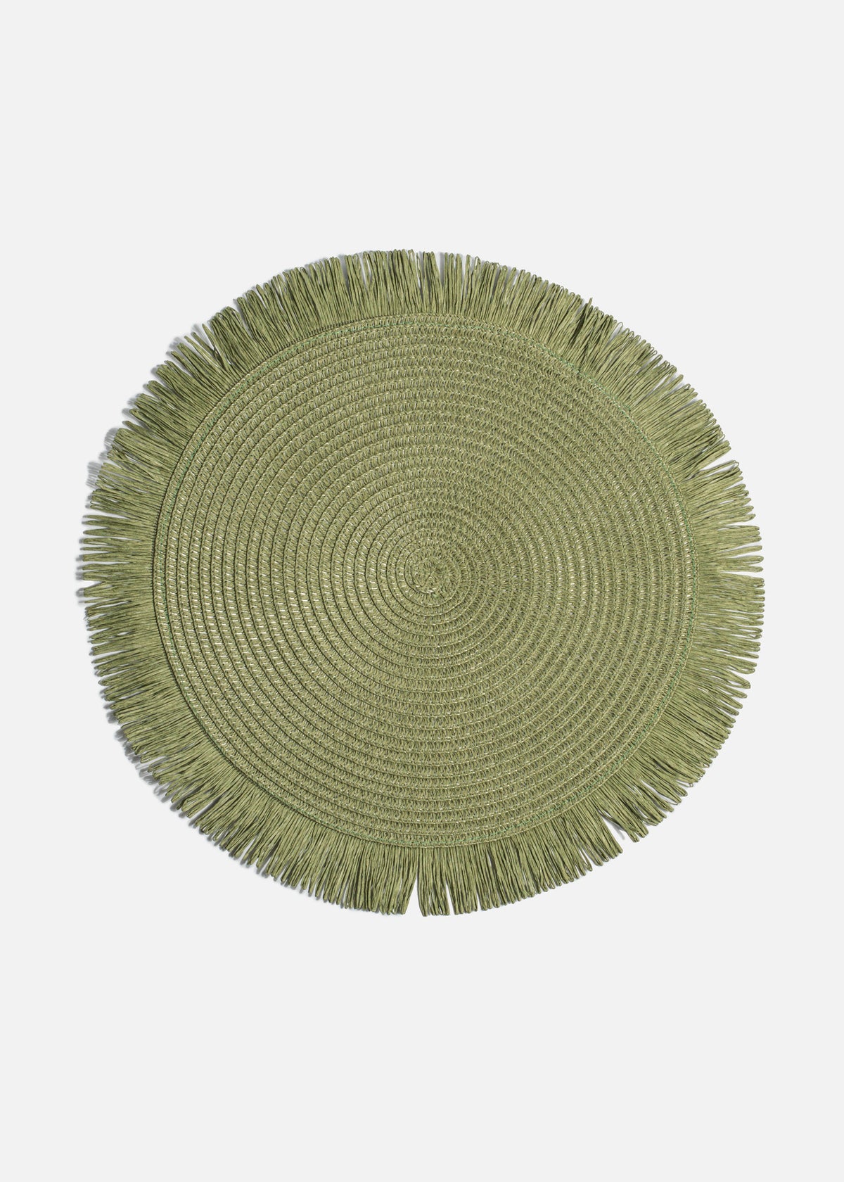Mantel de mesa redondo individual de tela verde Tissu 38 cm — imagen de producto