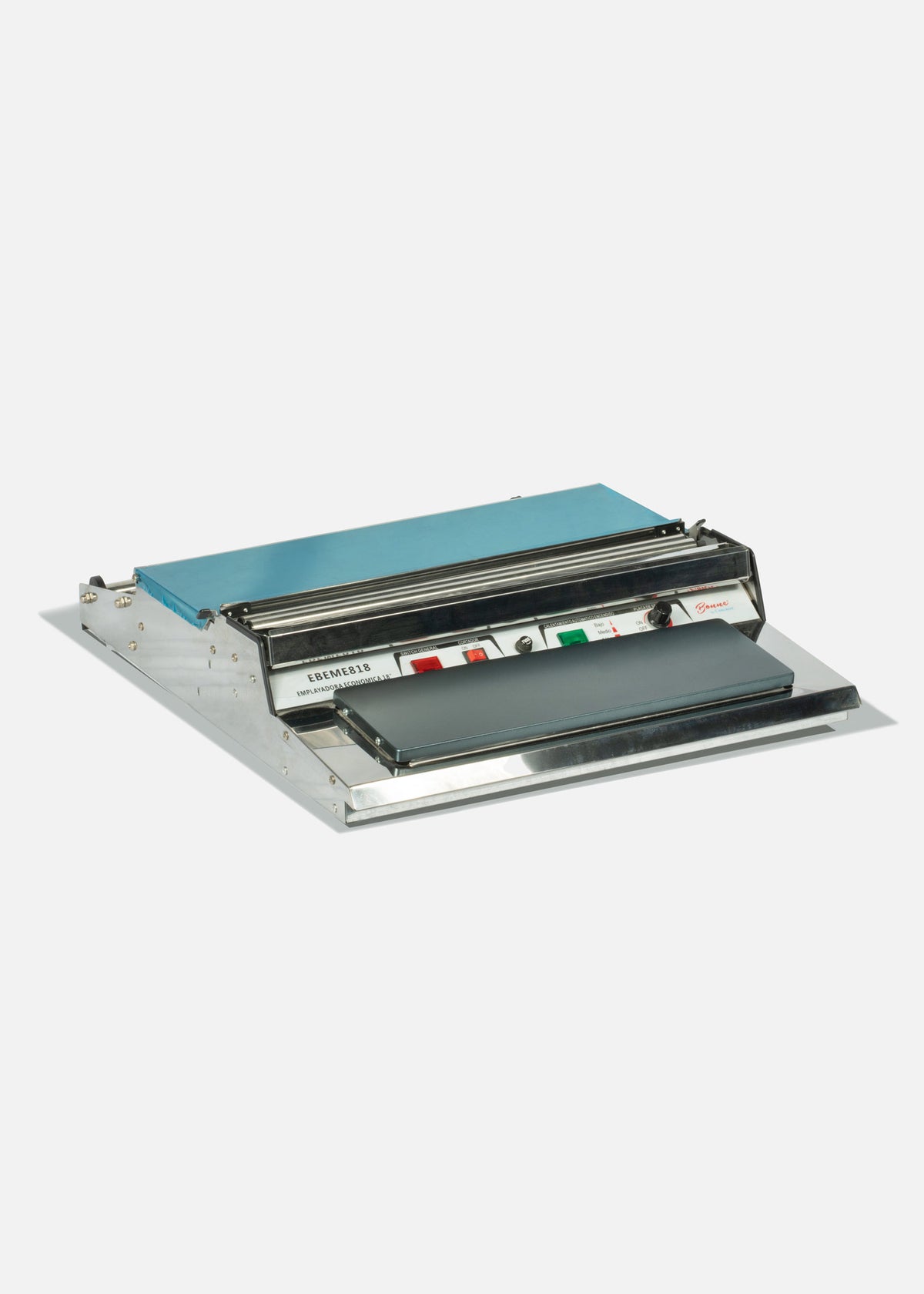 Maquina emplayadora de alimentos de acero inoxidable plata económica 59x45x10 cm — imagen de producto