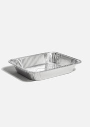 Media pavera rectangular de aluminio plata 29x23x5 cm — imagen de producto
