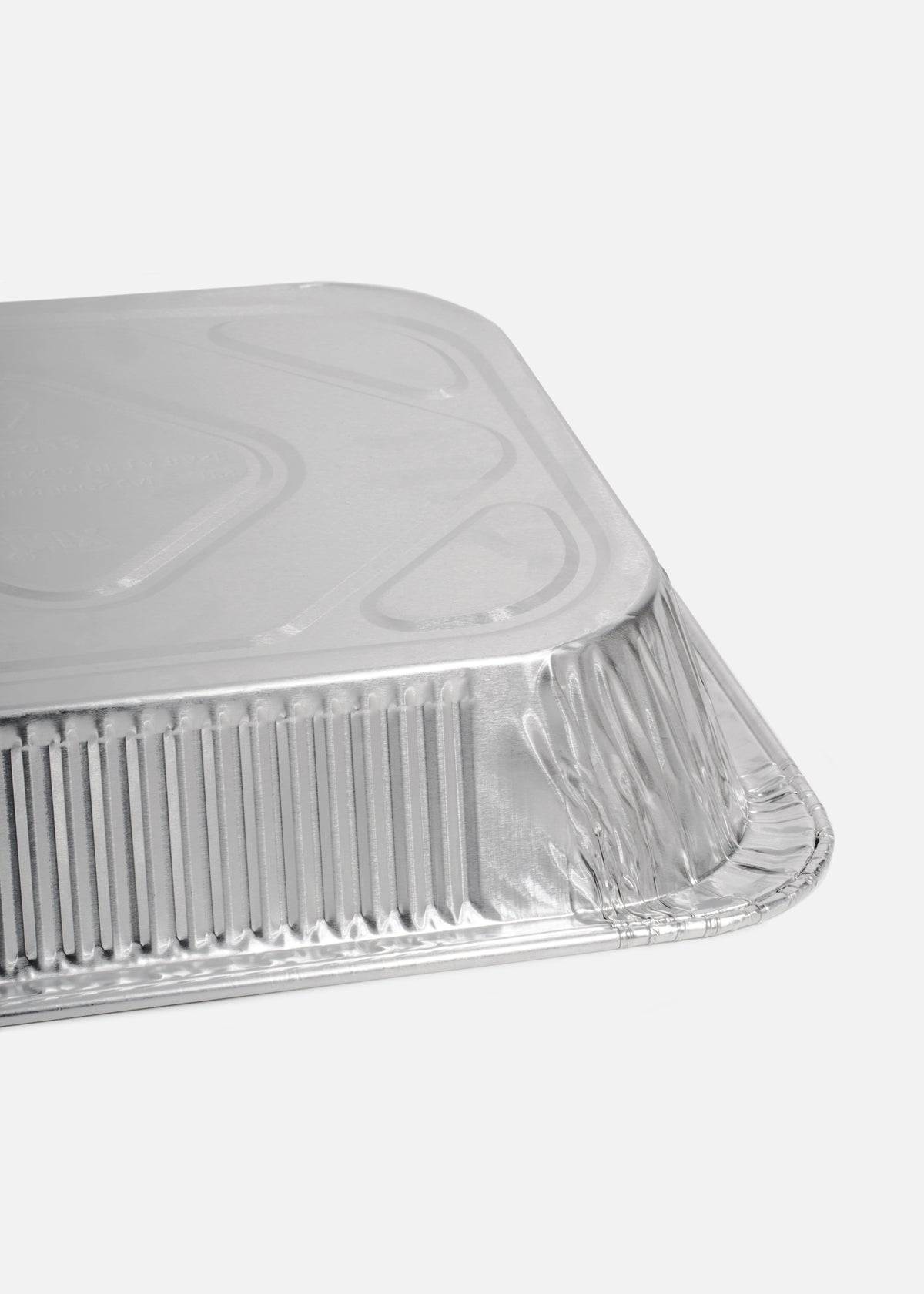Media pavera rectangular de aluminio plata 29x23x5 cm — imagen de producto