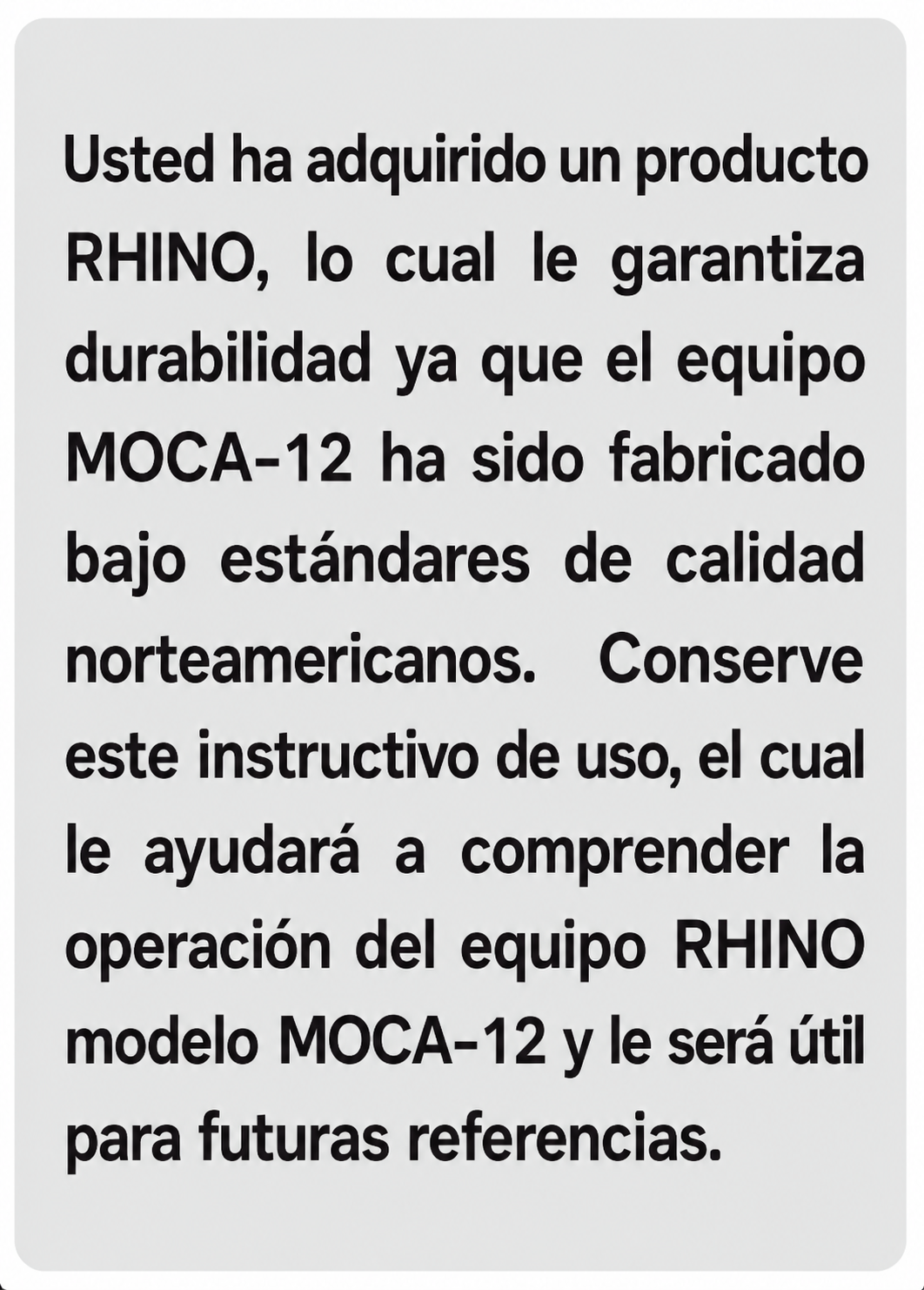 Molino industrial para carne de 180 kg/h 1 HP. Potencia de 750 W. Cedazo 12. Charola y gabinete de acero inoxidable grado alimenticio, corona, cabezal y gusano de acero inoxidable. Rhino MOCA-12 — imagen de producto
