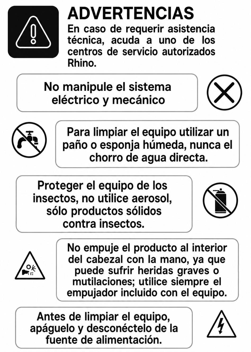 Molino industrial para carne de 180 kg/h 1 HP. Potencia de 750 W. Cedazo 12. Charola y gabinete de acero inoxidable grado alimenticio, corona, cabezal y gusano de acero inoxidable. Rhino MOCA-12 — imagen de producto