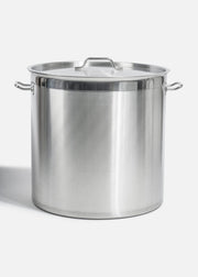 Olla de acero inoxidable quirúrgico NSF plata con tapa 100 L — imagen de producto