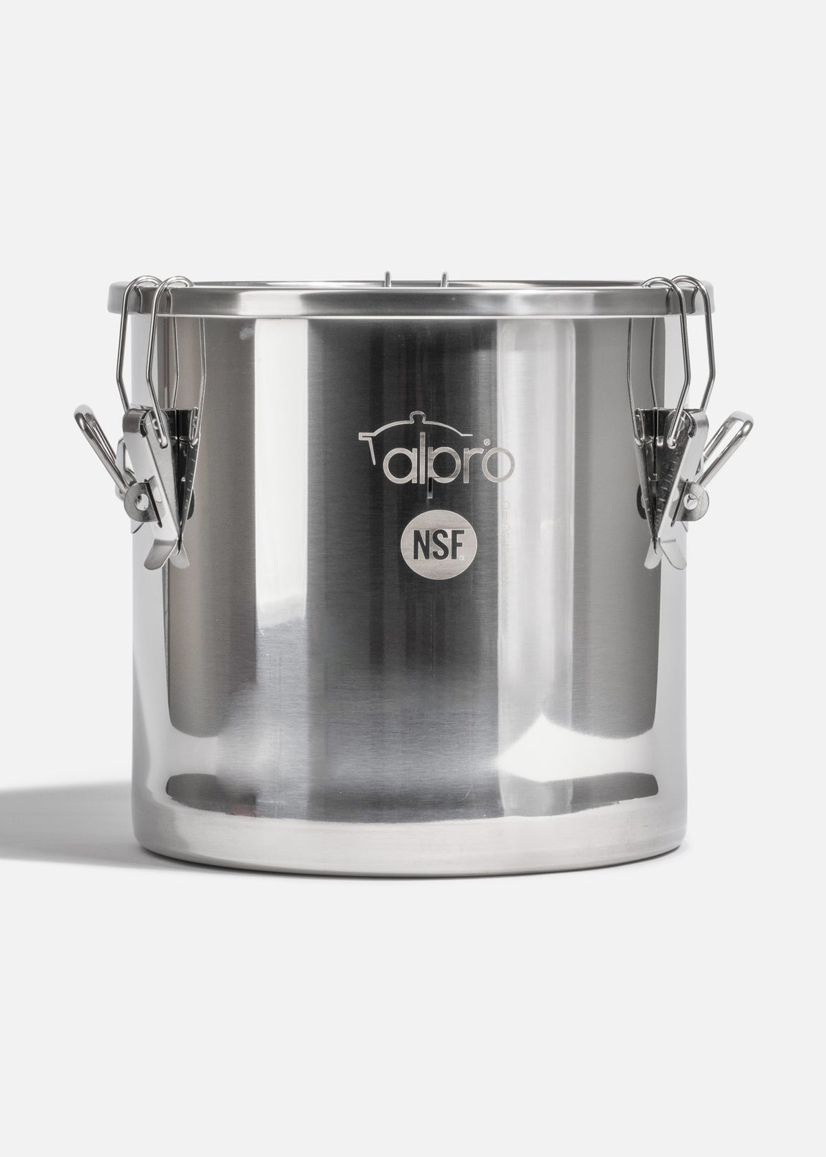 Olla de acero inoxidable 201 plata con sello hermético de clip NSF 21 L — imagen de producto