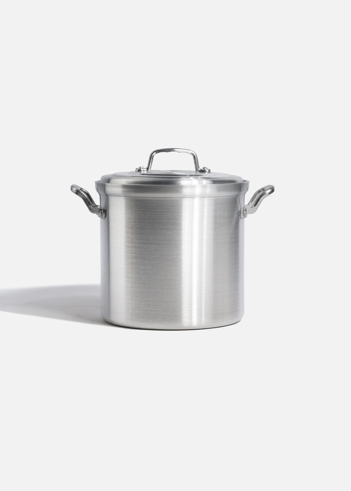 Olla de aluminio grado alimenticio triple fuerte plata NSF con tapa 11 L — imagen de producto