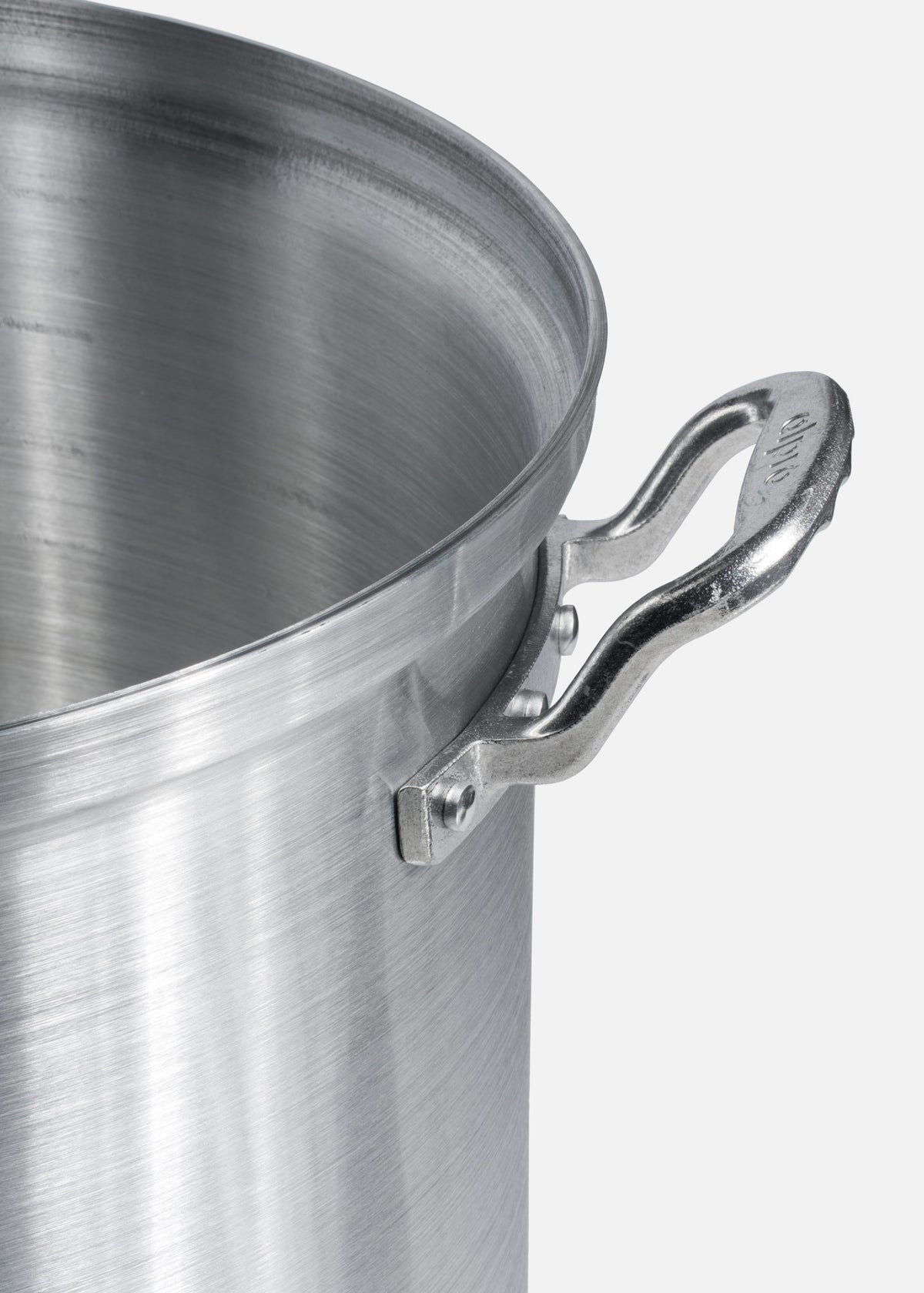 Olla de aluminio grado alimenticio triple fuerte plata NSF con tapa 34 L — imagen de producto