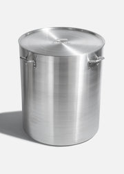 Olla de aluminio plata triple fuerte con tapa VolMax 200 L — imagen de producto