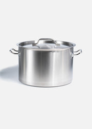 Olla para cocción de pasta con tapa de acero inoxidable quirúrgico plata 25 L. Premium — imagen de producto