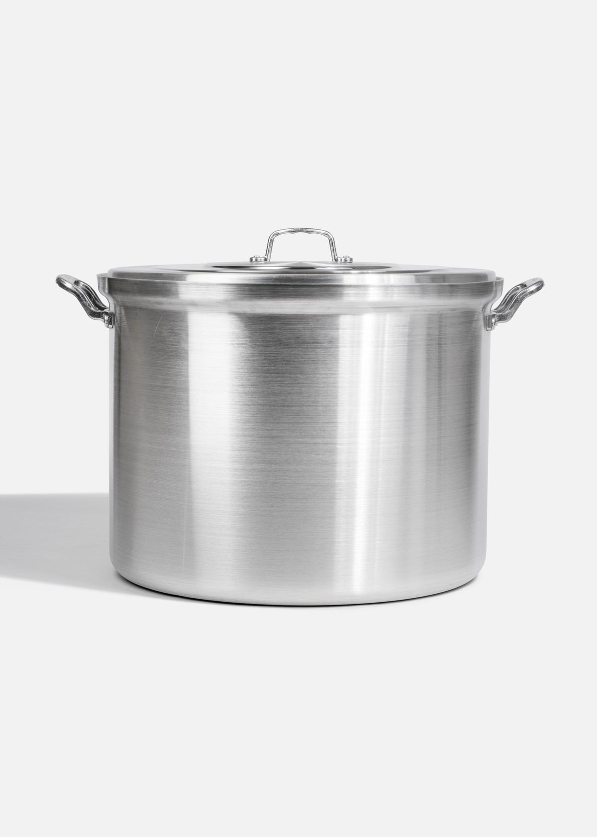 Olla de aluminio grado alimenticio triple fuerte plata con tapa NSF 80 L — imagen de producto